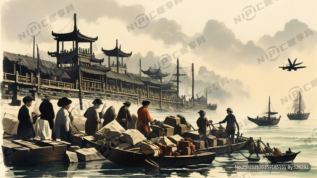 100多年前下南洋的船只