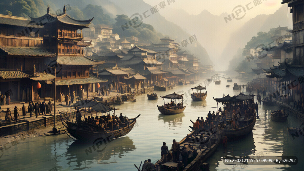 古代茶船古道 一派繁忙人景象