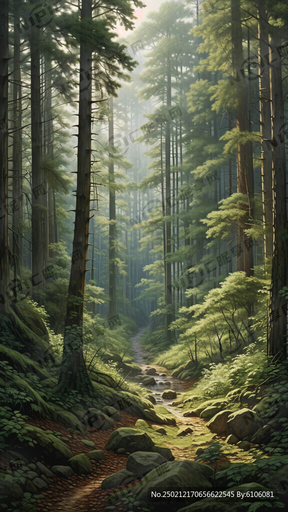 森林画面 场景开阔