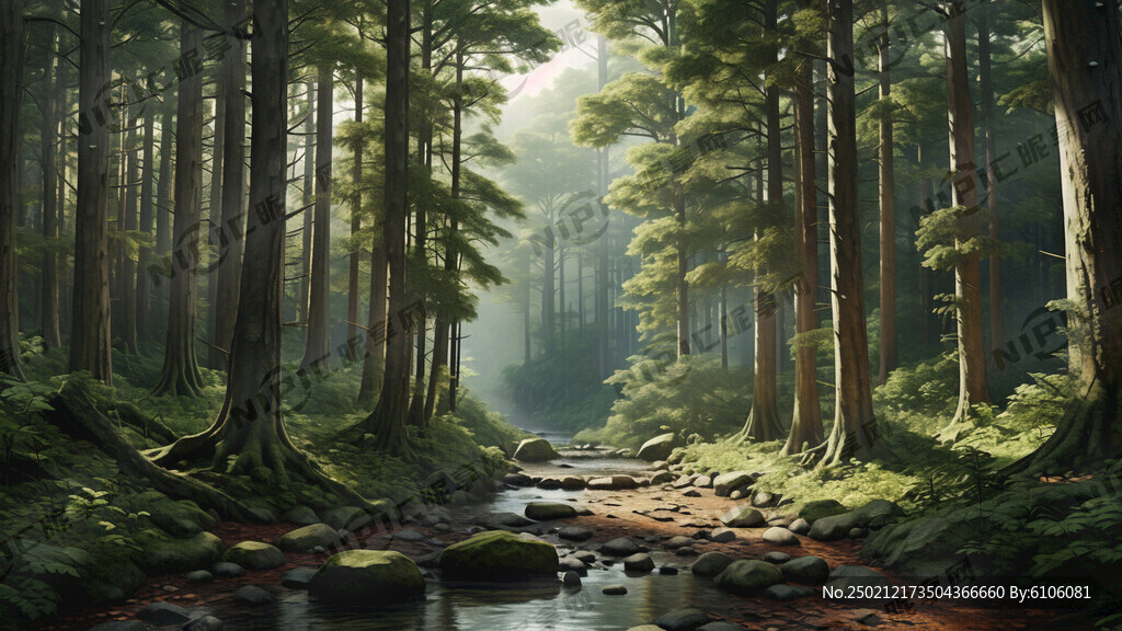 森林场景 视野开阔 可看到全景