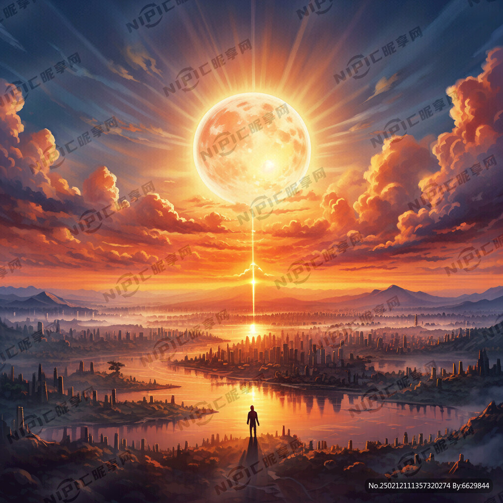 画个旭日东升图