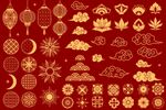 传统手绘图案元素