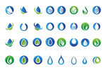 水滴图标LOGO标志元素