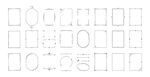 线描边框相框矢量插画