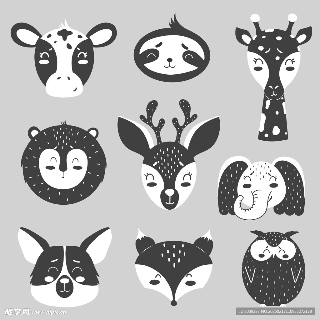 卡通手绘头像插画