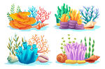 卡通海底世界插画