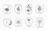 有机植物标签LOGO元素