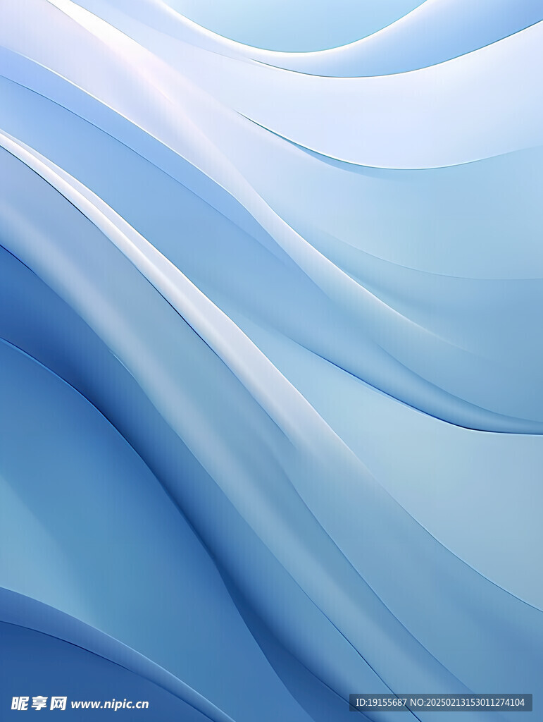 数码科技立体曲线图形蓝色背景