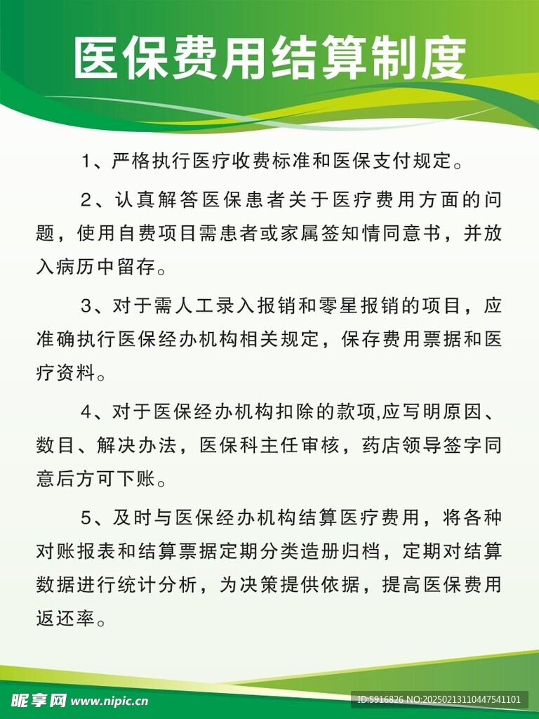 医保费用结算制度