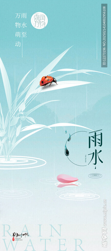 雨水海报           