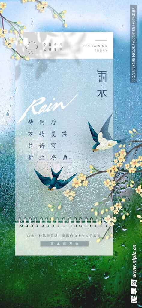 雨水海报           