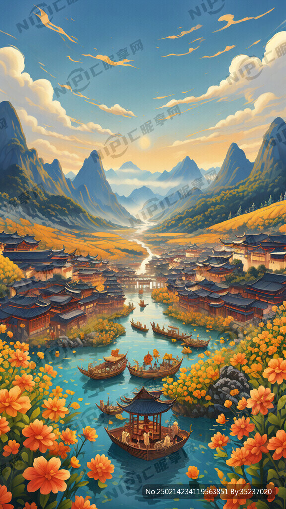贵州罗平油菜花旅游宣传海报
