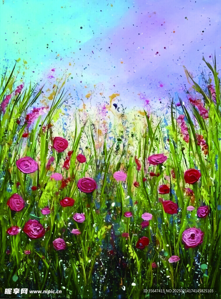 花草丛涂鸦