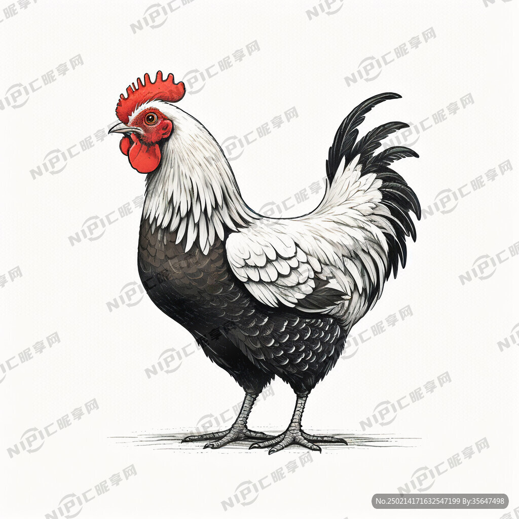 一只鸡 简笔画