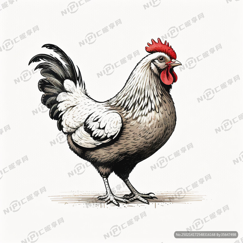 一只鸡简笔画