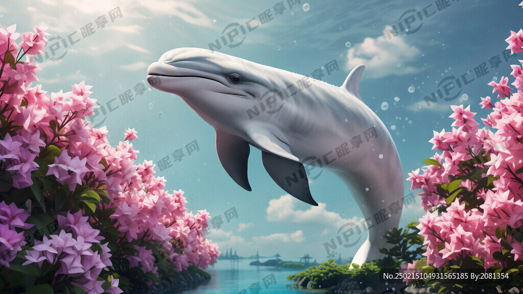白海豚遇上三角梅