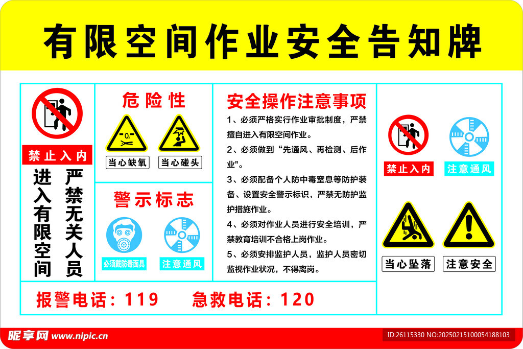 入场须知安全警示牌