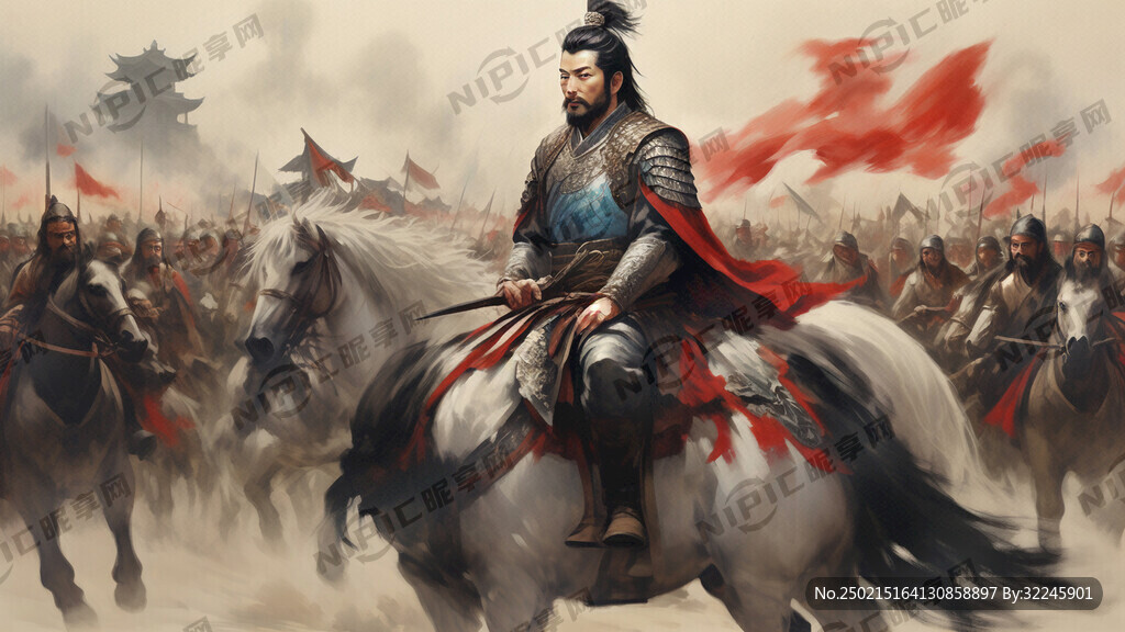 东汉开国皇帝。光武帝刘秀。身穿