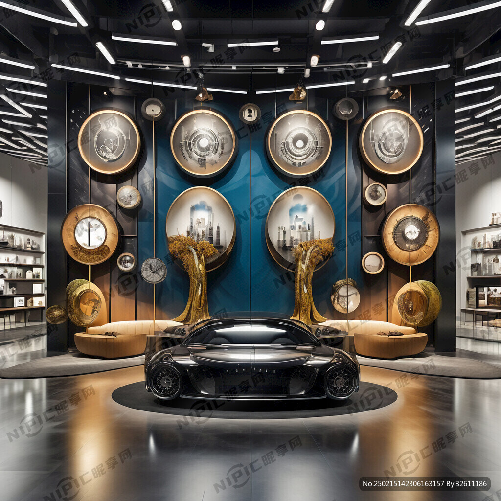 汽贸店展厅背景墙图