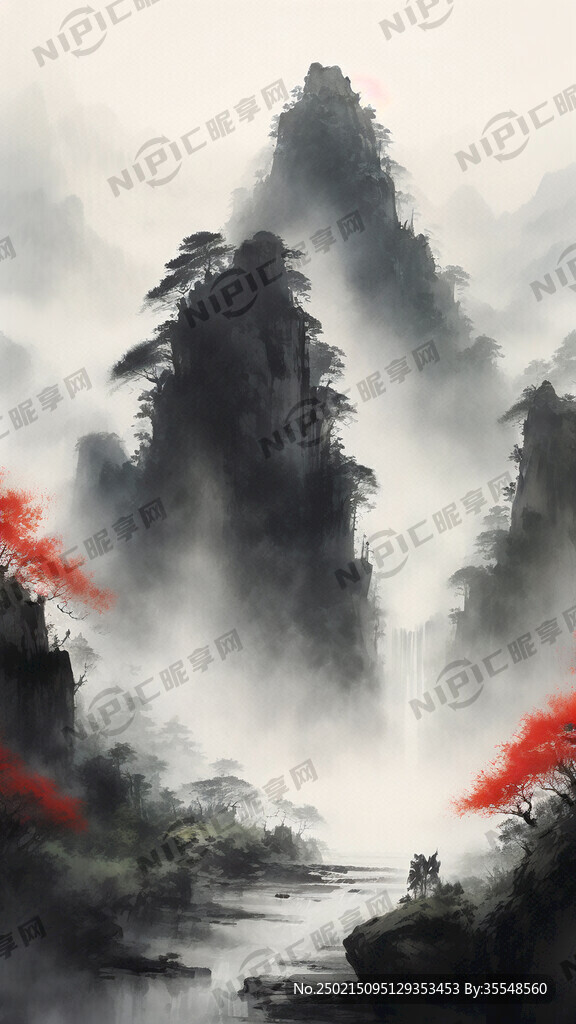 仙家堂口山水画 高清