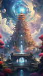 天宫仙境，梦幻仙境，高清