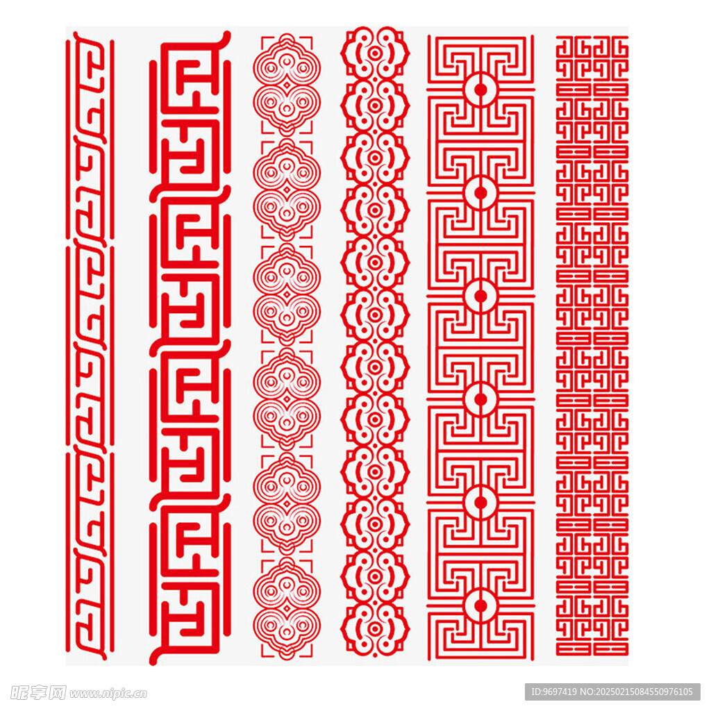 矢量花纹花边