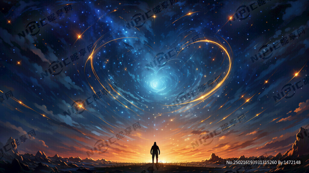 深蓝夜空背景下