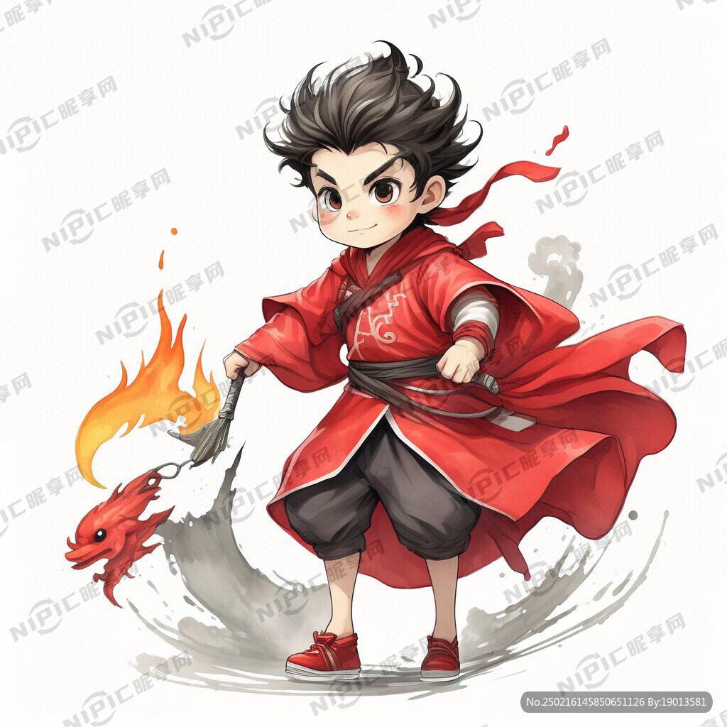 三太子 那吒 红色衣服 明亮