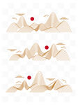中国风金线山水