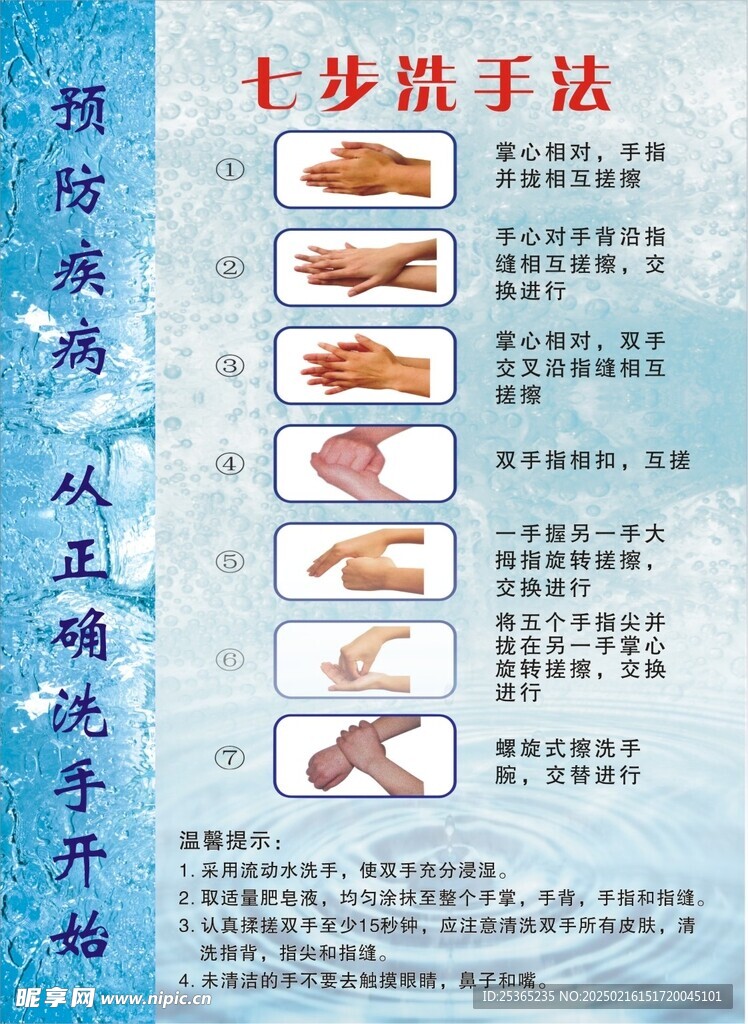 七步洗手法