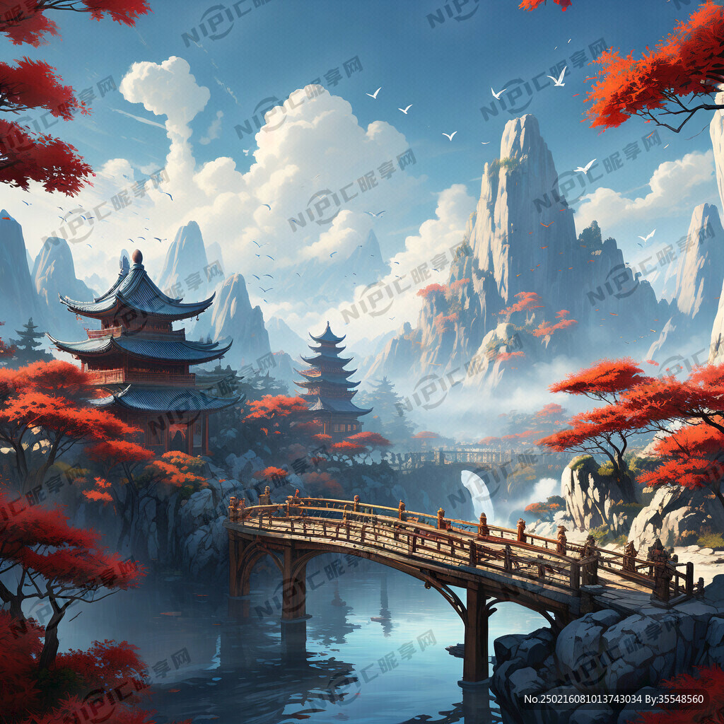 梦幻仙境新中式风景 超高清