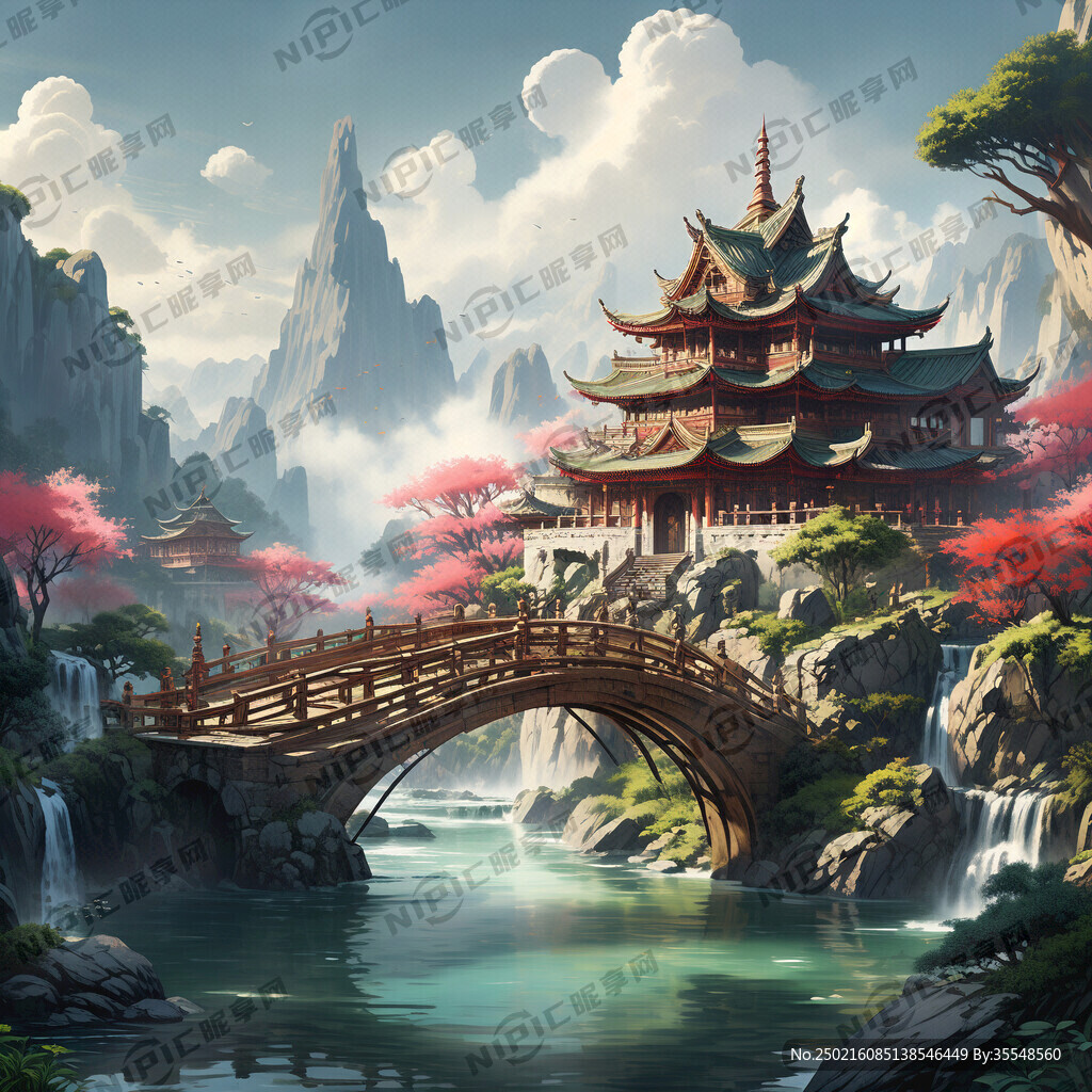 梦幻仙境 新中式风景 超高清