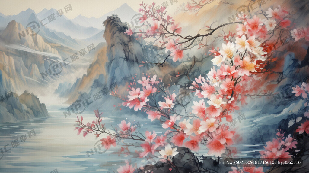 青山绿水背景