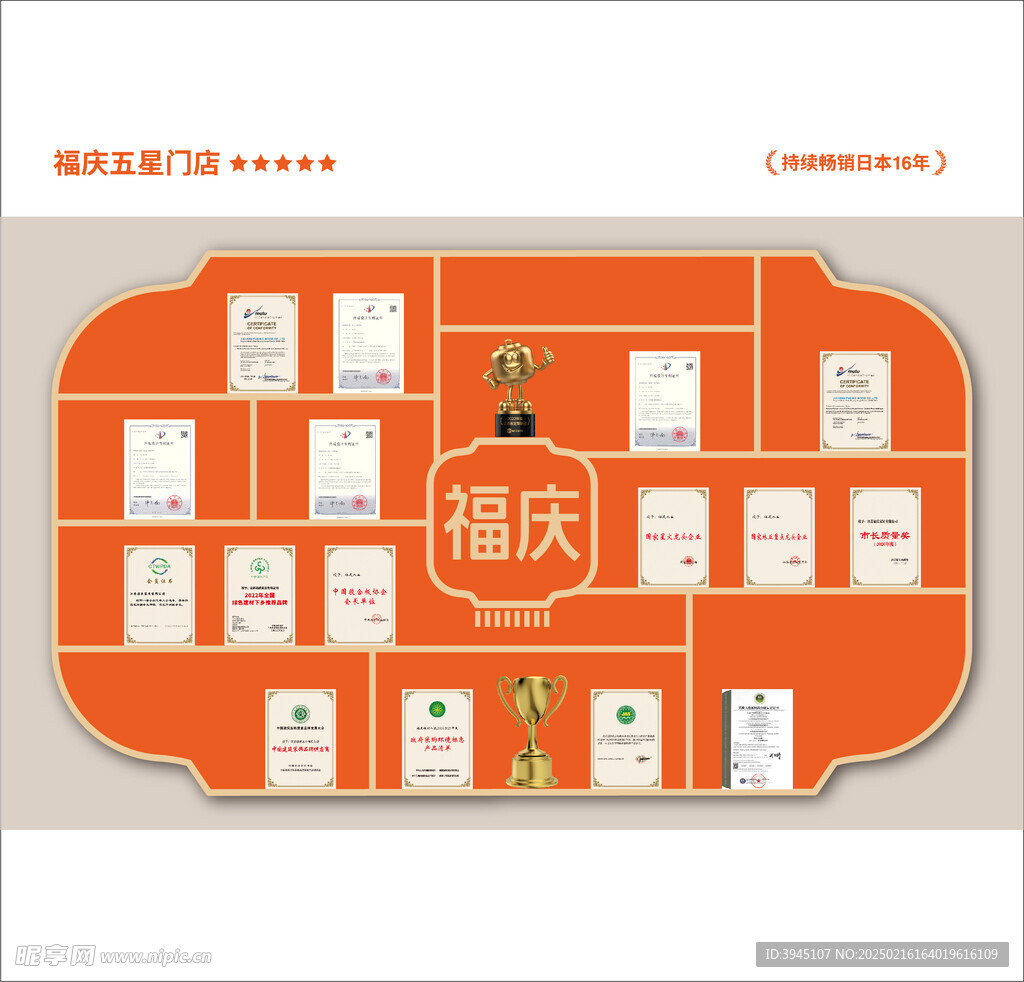 福庆板材荣誉墙