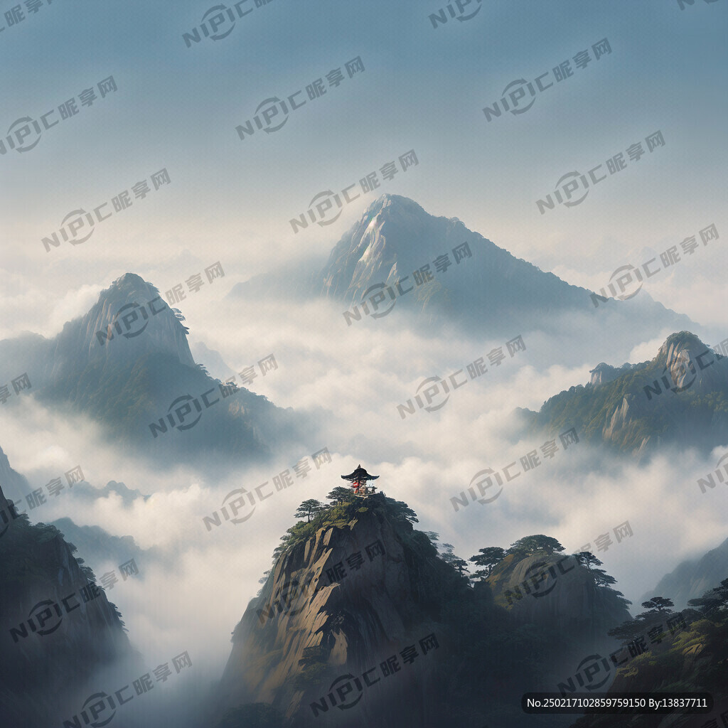 华山云海图