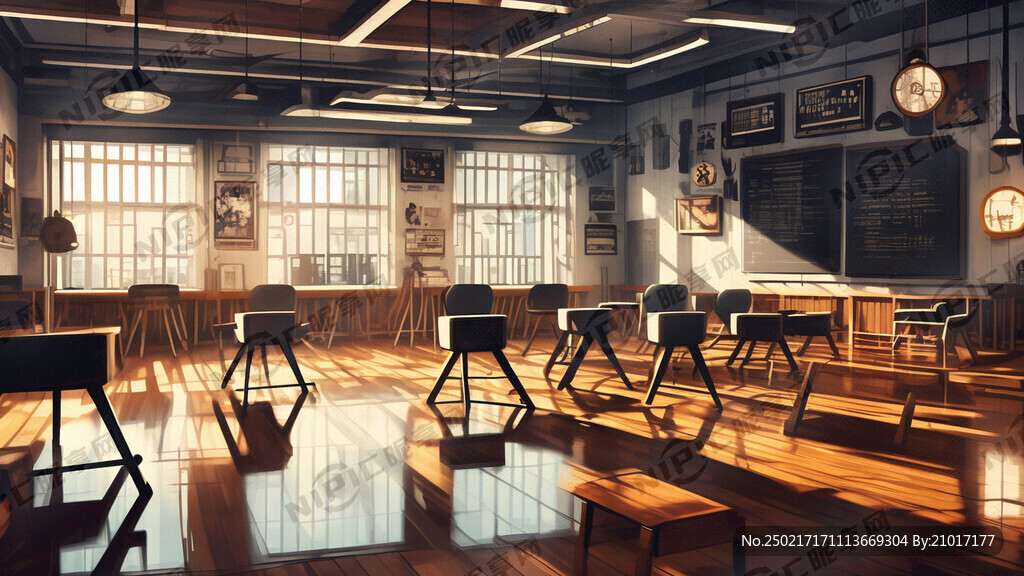 复古舞蹈教室背景