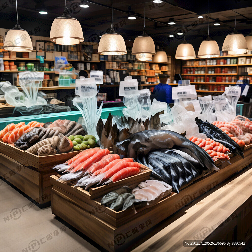 生鲜店铺 有鱼有虾 店内实拍
