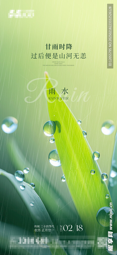 雨水海报