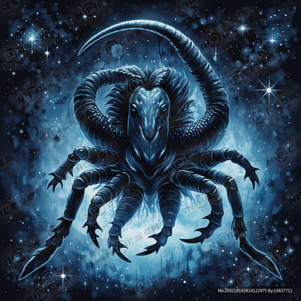 天蝎座 以黑色与蓝色为主