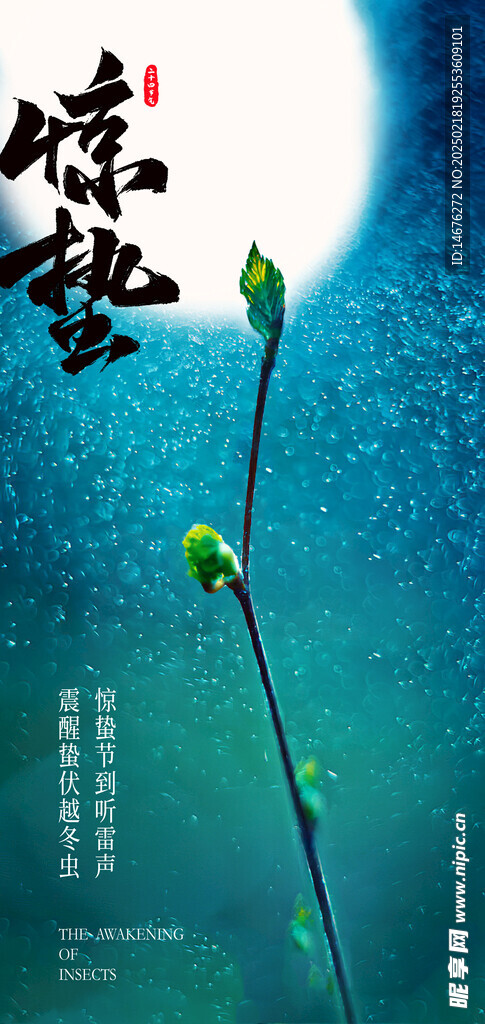 二十四节气惊蛰春分创意海报