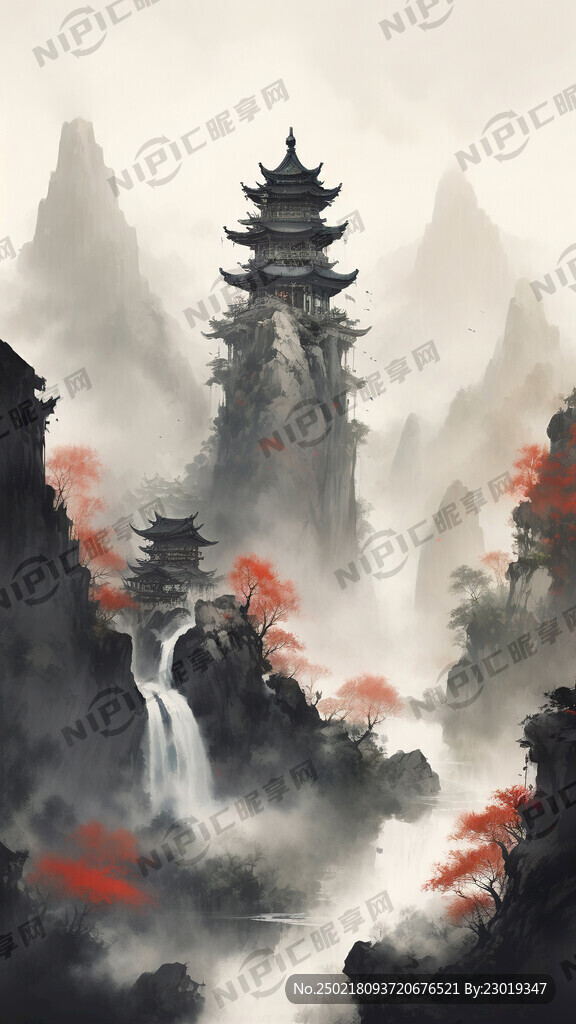 古风海报 大自然景色