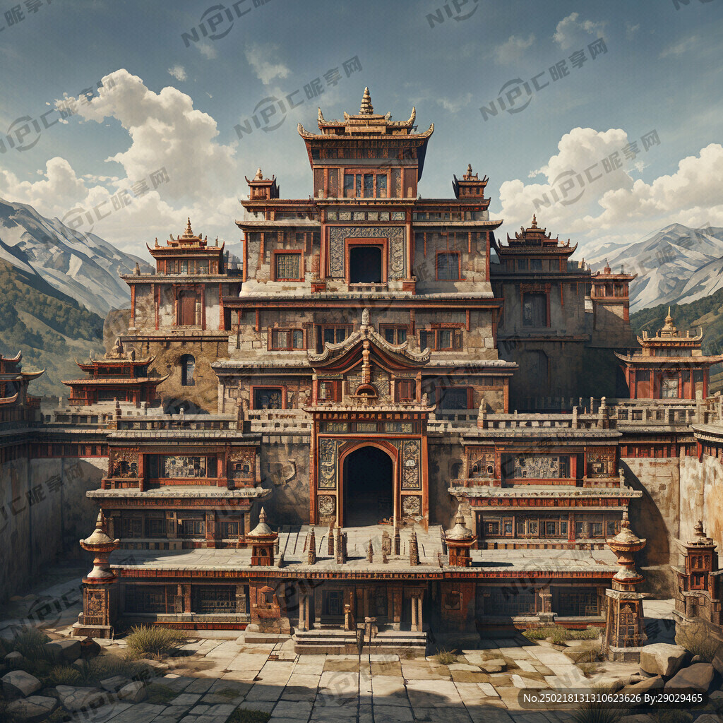 藏式古建筑围栏