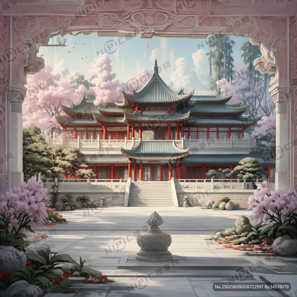 泡沫板宫廷四合院