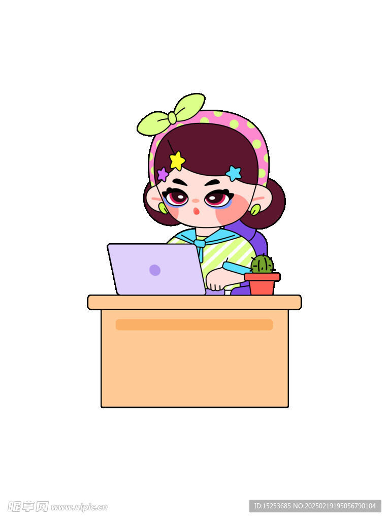设计师形象设计加班元素