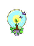 植树节环保概念环保灯泡元素