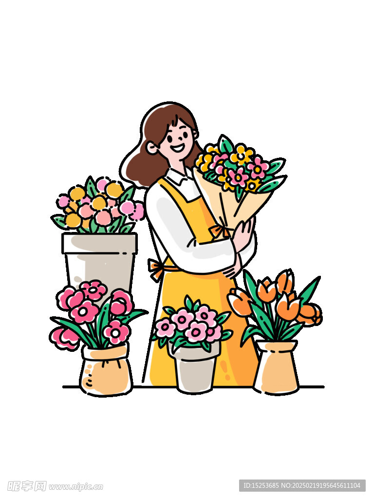 妇女节形象花店老板