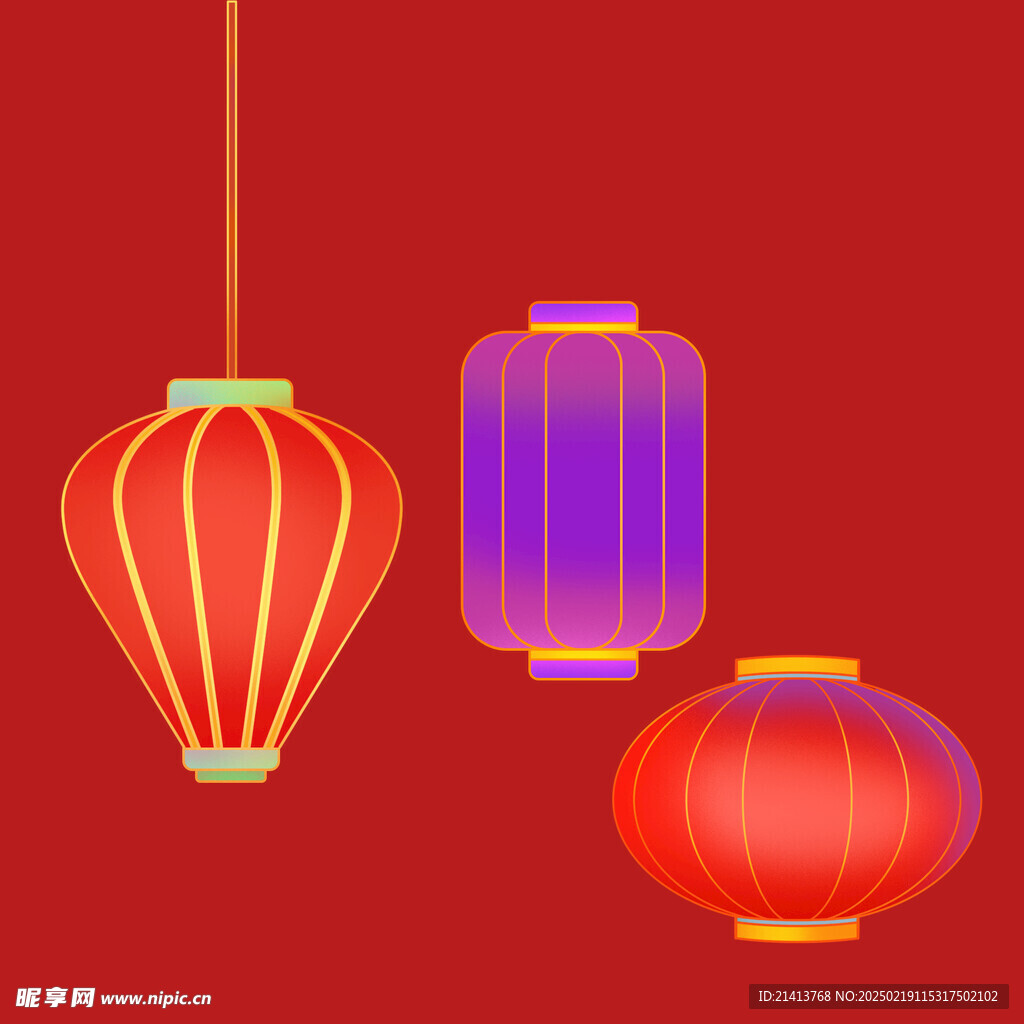 手绘花灯灯笼 