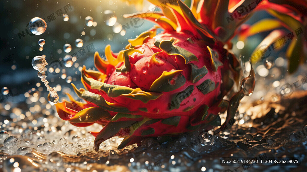 火龙果 果肉 水润 阳光