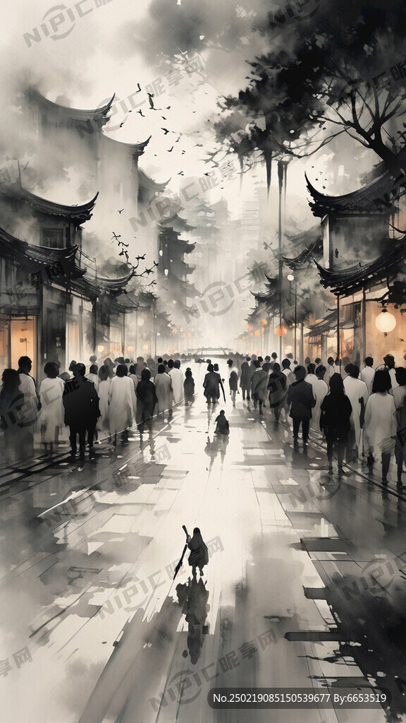 开车祭祖巡游 街道 人群