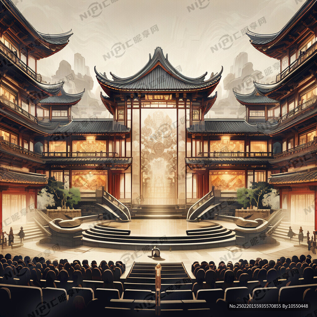 帮我生成一个舞台建筑物